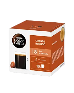 Nescaf&eacute; Grande Intenso Packung und Kapsel f&uuml;r Dolce Gusto