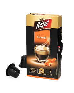 Caf&Atilde;&copy; Ren&Atilde;&copy; Caramel package and capsule for Nespresso&Acirc;&reg;