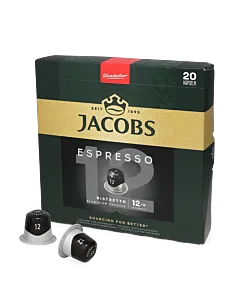 Jacobs Espresso 12 Ristretto XL package and capsule for Nespresso&Acirc;&reg;