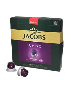 Jacobs Lungo 8 Intenso XL package and capsule for Nespresso&reg;