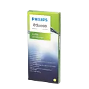 Verpackung und Inhalt des Philips Kaffeeölentferners