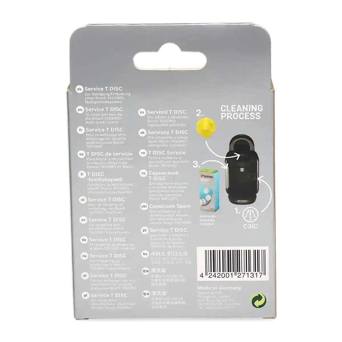 Tassimo\u0020Gelbe\u0020Service\u0020T\u002Ddisc