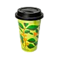 Thermobecher mit Pflanzenmotiv