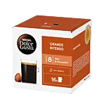 Nescafé Grande Intenso Packung und Kapsel für Dolce Gusto